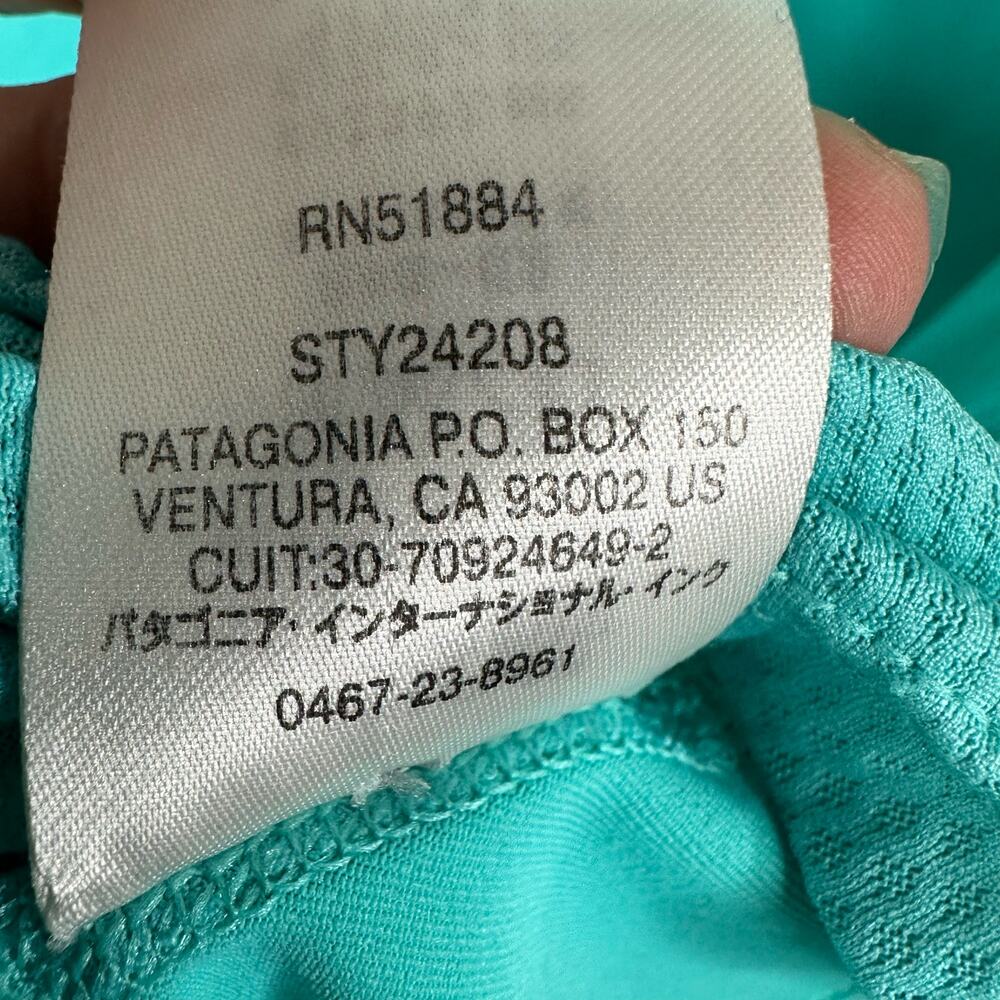 Patagonia Womens size Medium All Weather 1/2 Zip Neck Pullover Blue Hiking - Picture 9 of 10